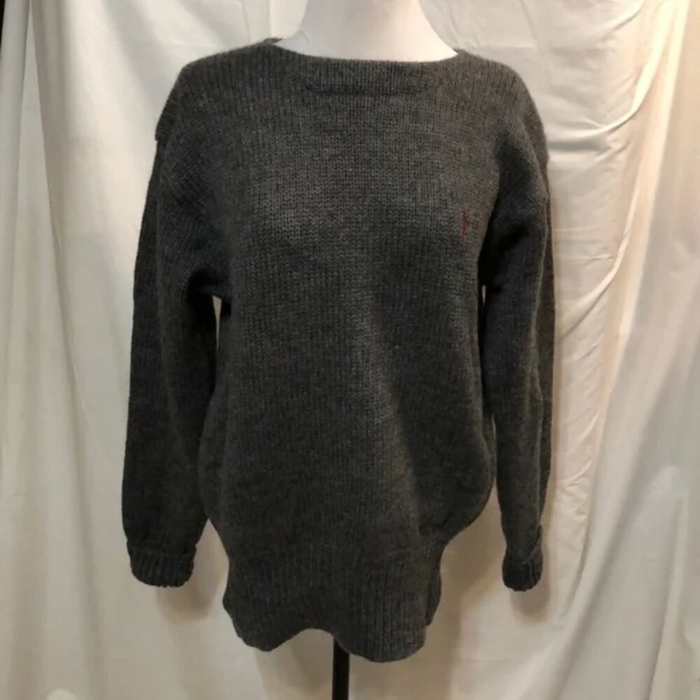 Polo by Ralph Lauren Gray 100% Wool Sweater